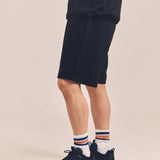 GA SUEDE LOGO SHORTS