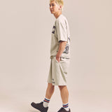 GA SUEDE LOGO SHORTS