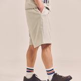 GA SUEDE LOGO SHORTS