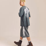 VANSON-SKELTON BONES-Pigment Dyed Tee