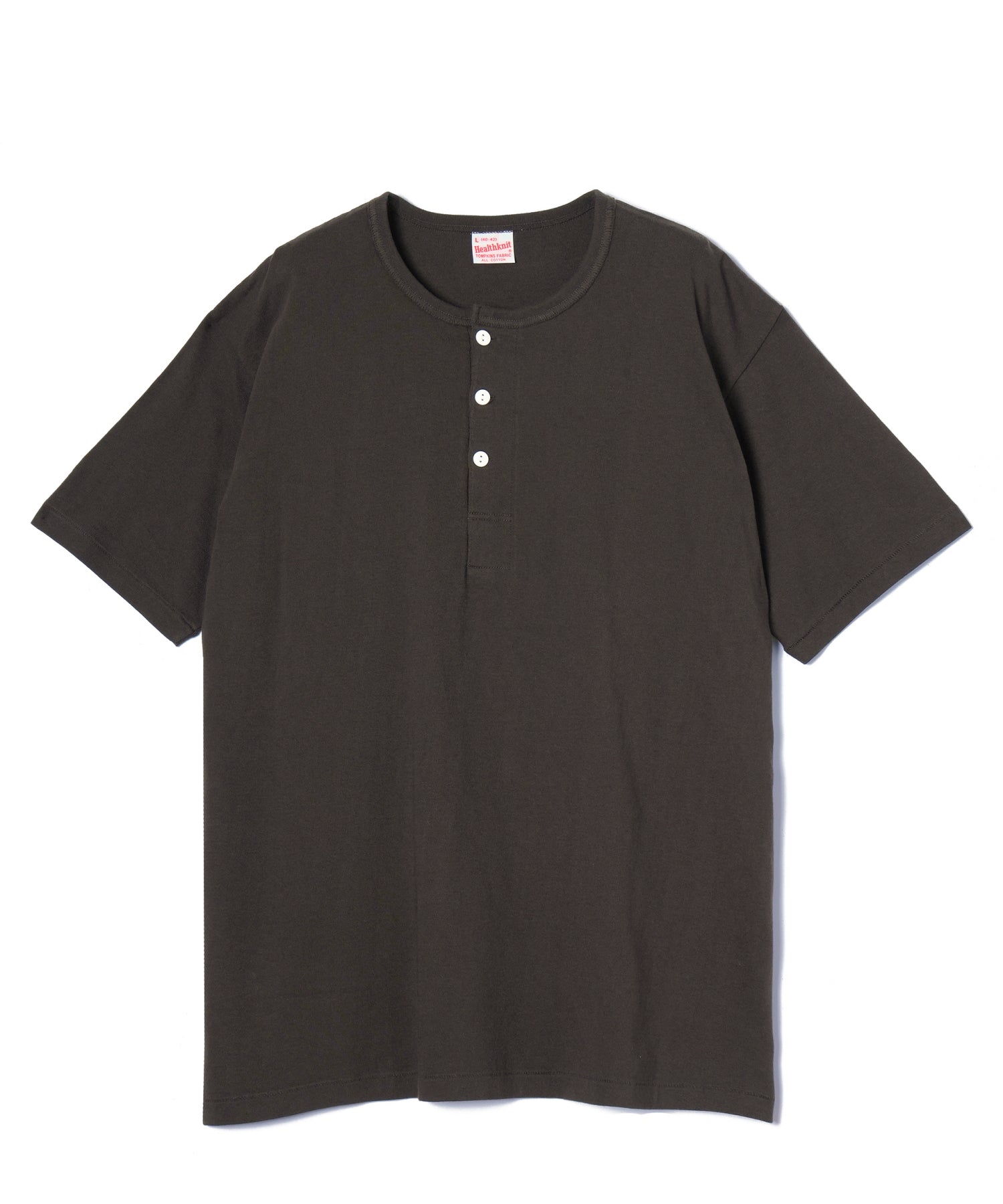 Healthknit TOMPKINS JERSEY HENLEY NECK S/S TEE
