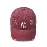 MLB　KOREA-ダメージウォッシュ-CAP