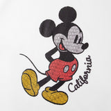 Mickey 刺繍風ﾌﾟﾘﾝﾄTｼｬﾂ
