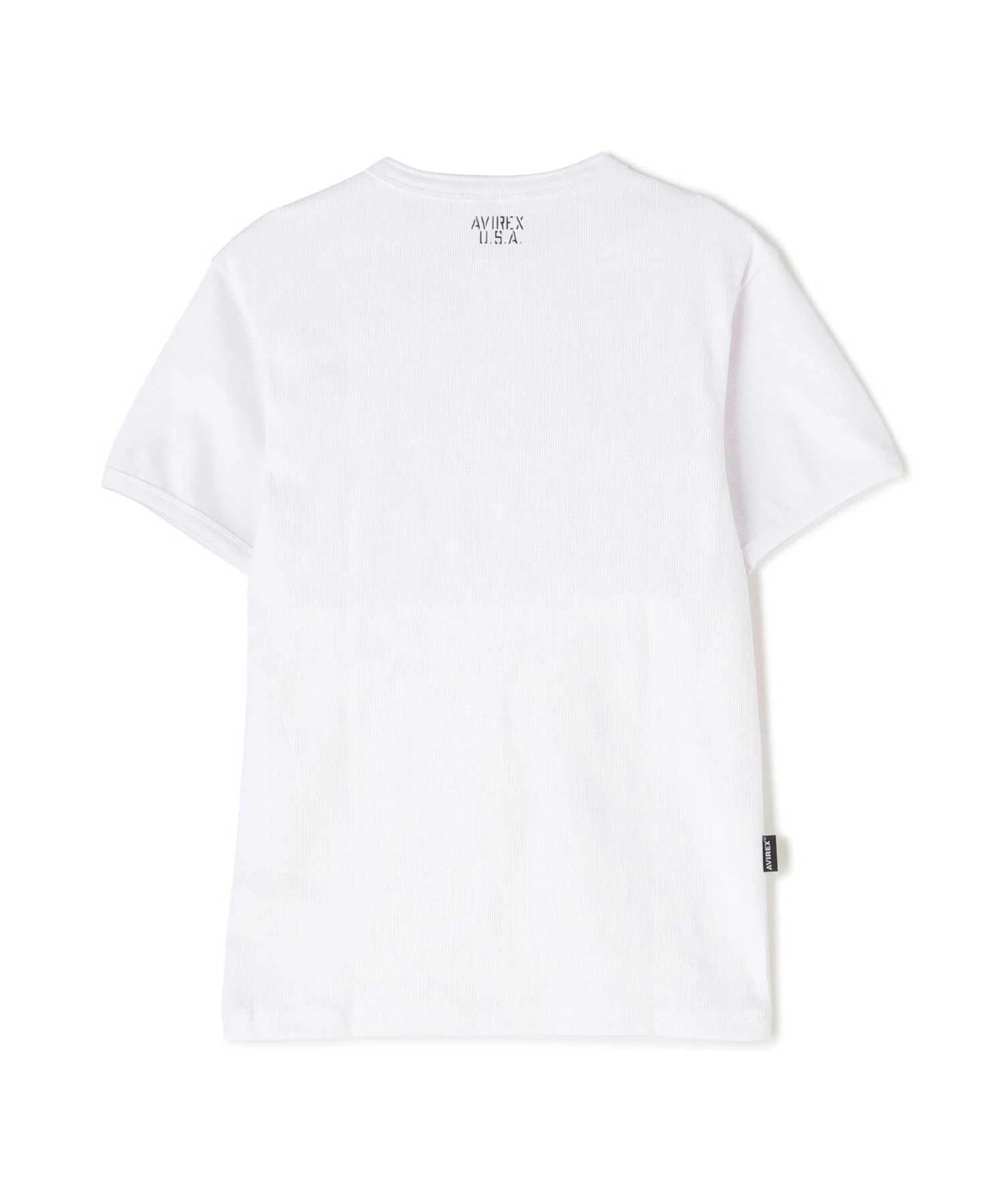 AVIREX -DAILY S/S RIB HENLY NECK TEE