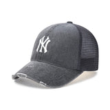 MLB　KOREA-ダメージウォッシュ・メッシュ・CAP