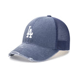 MLB　KOREA-ダメージウォッシュ・メッシュ・CAP