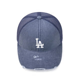 MLB　KOREA-ダメージウォッシュ・メッシュ・CAP