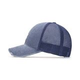 MLB　KOREA-ダメージウォッシュ・メッシュ・CAP