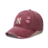 MLB　KOREA-ダメージウォッシュ-CAP