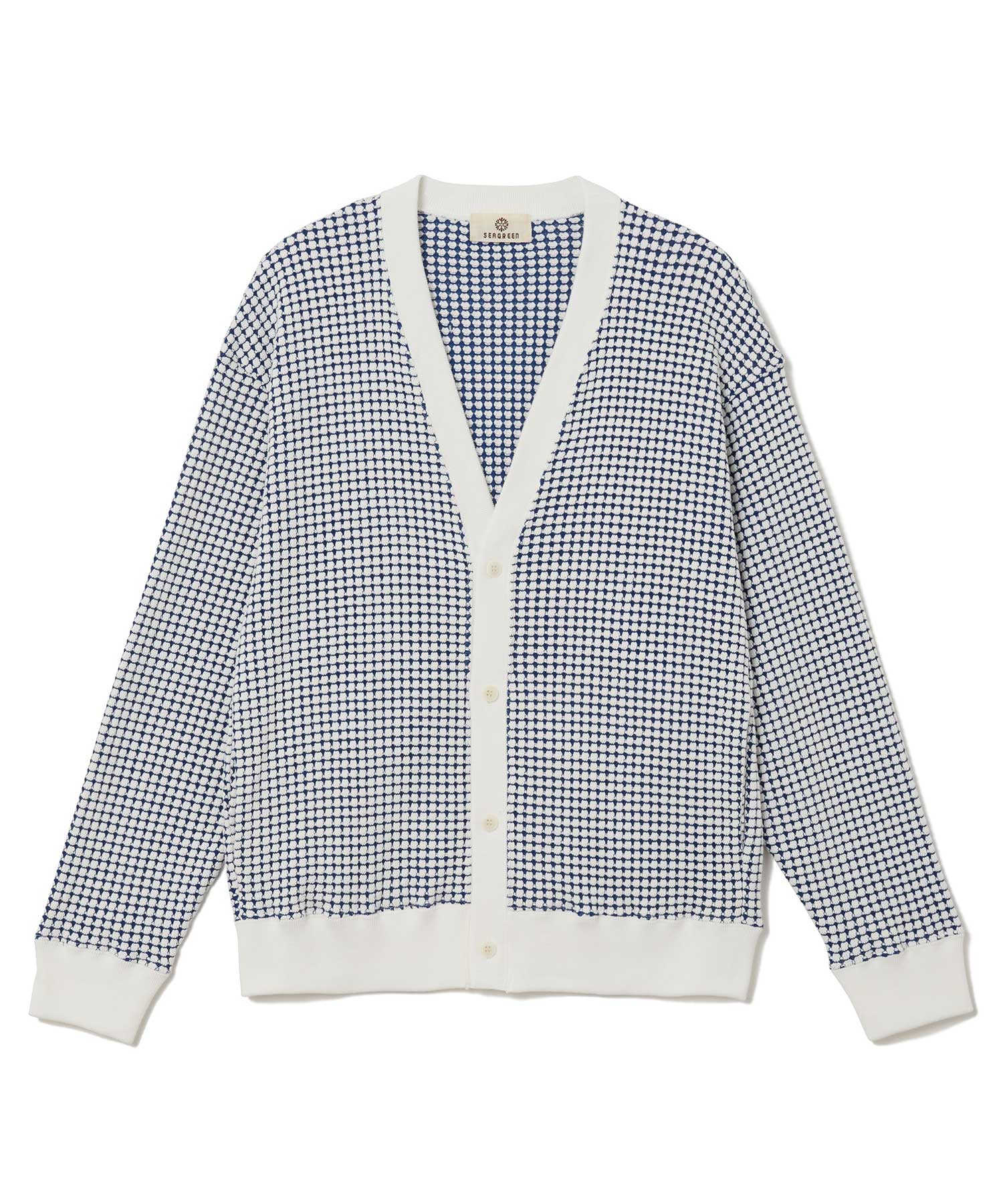 Seagreen BIG WAFFLE CARDIGAN