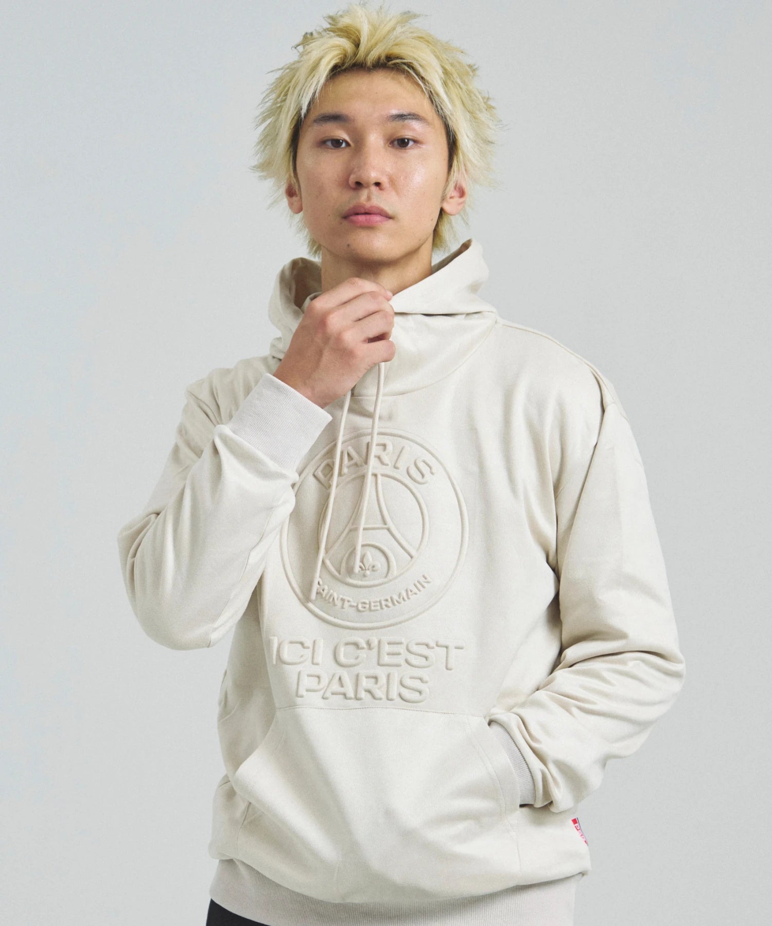PSG_フェイクスウェード・エンボスロゴ.フーディー