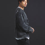 B-TRS-Lips&Tongue-ダメージグランジニット