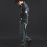 B-TRS-Lips&Tongue カットオフワッペンシャツJKT