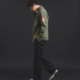 B-TRS-Lips&Tongue カットオフワッペンシャツJKT