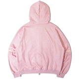 JE-ロゴフェイクスウェード・ZIPパーカー