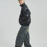 FDU/RITZ- PU Leather V-Down JKT SMU