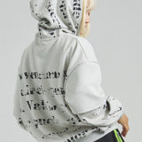 GA SUEDE LAYERED LOGO HOODIE