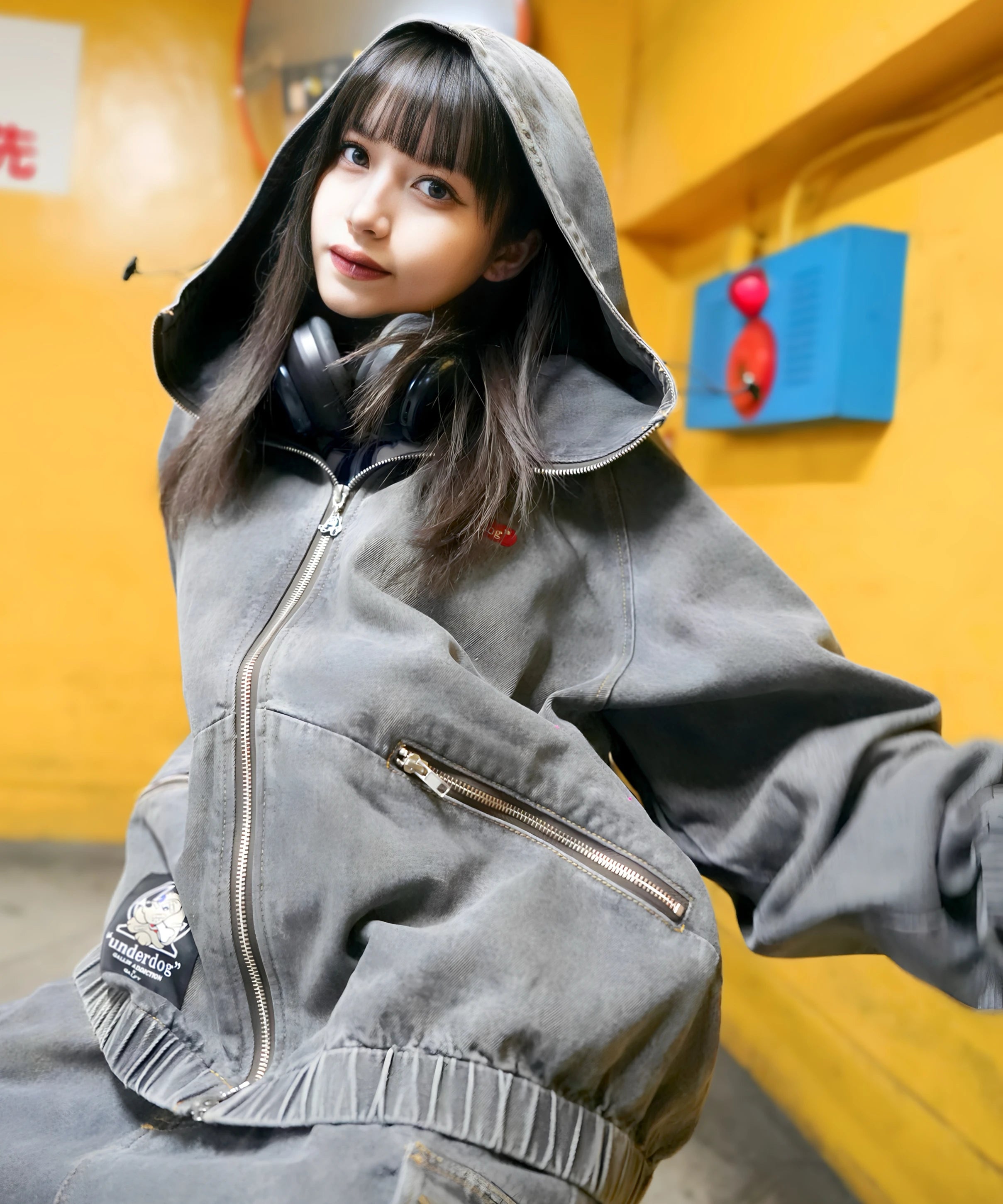 GA×GALFY-安定の別注デニムフードジャケット