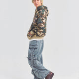 GA STONE 柄ZIP HOODIE