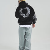 GA CROSS-EMBLEM FUR BLOUSON