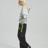 GA SUEDE LAYERED LOGO HOODIE