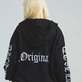 GA SUEDE OE刺繍 ZIP-HOODIE