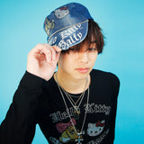 GALFY×KITTY-キラキラデニムキャップ