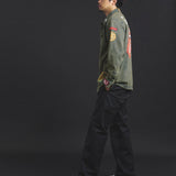 B-TRS-Lips&Tongue カットオフワッペンシャツJKT