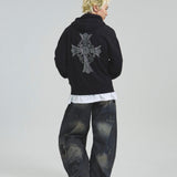 GA STONE-CROSS ZIP HOODIE