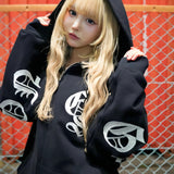 GA×GALFY-安心の背中ロゴのジップパーカー