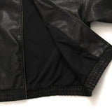 FUBU-Faux Leather Short Hooded Jacket