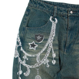 GALFY/ガルフィー ジャラジャラギャル男デニム