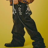 GALFY/ガルフィー ジャラジャラギャル男デニム