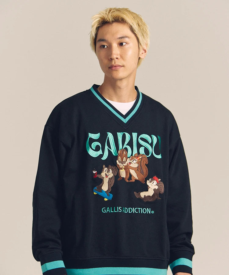 GARISU-チル友Vネックトレーナー