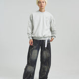 GA SUEDE EMBOSS CREW
