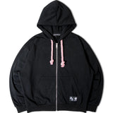 GA LEOPARD-LOGO ZIP HOODIE