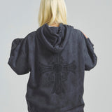 GA STONE-CROSS ZIP HOODIE