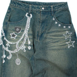 GALFY/ガルフィー ジャラジャラギャル男デニム