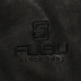 FUBU-Faux Leather Short Hooded Jacket