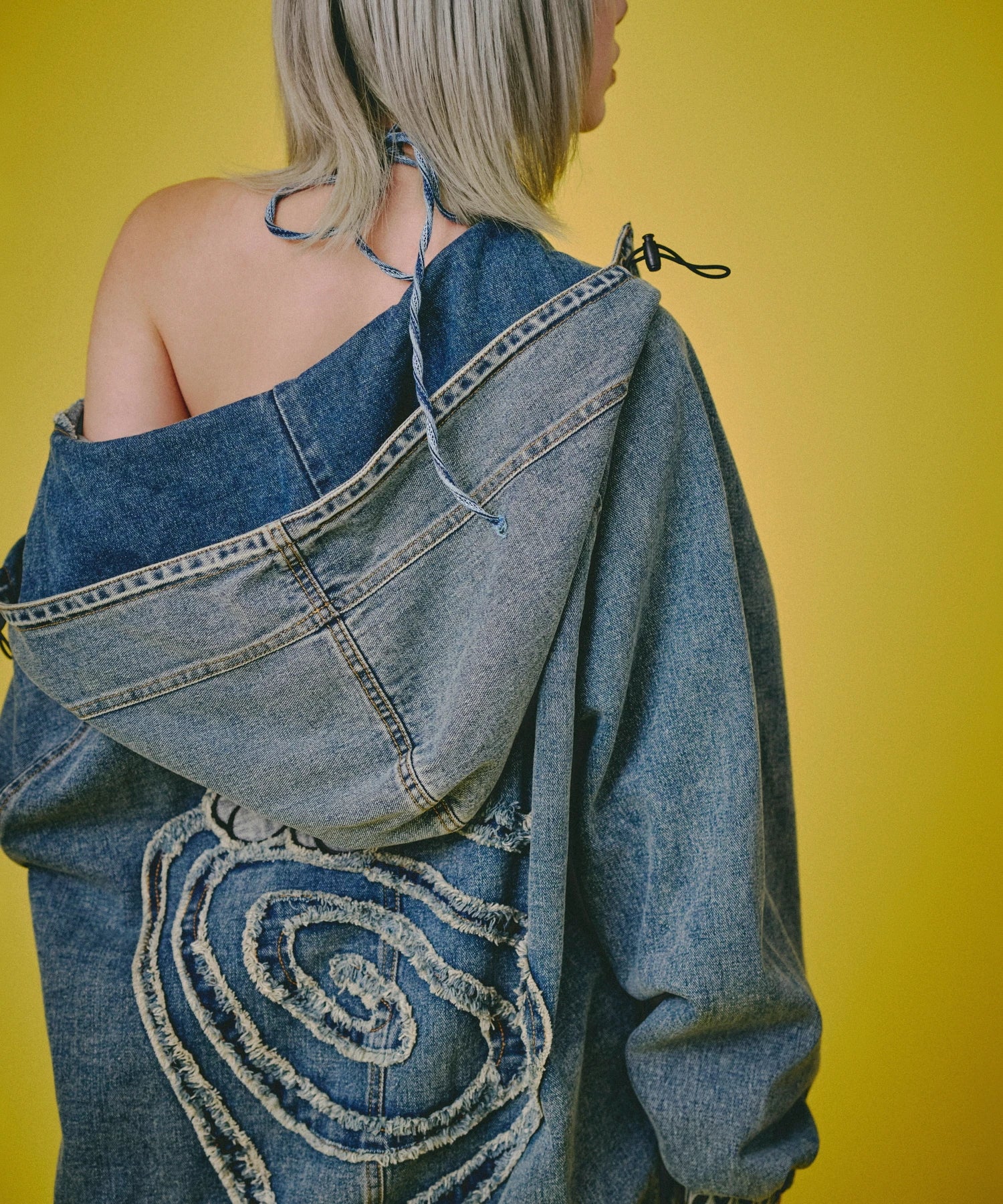 GALFY-ぐるグニャデニムパーカー