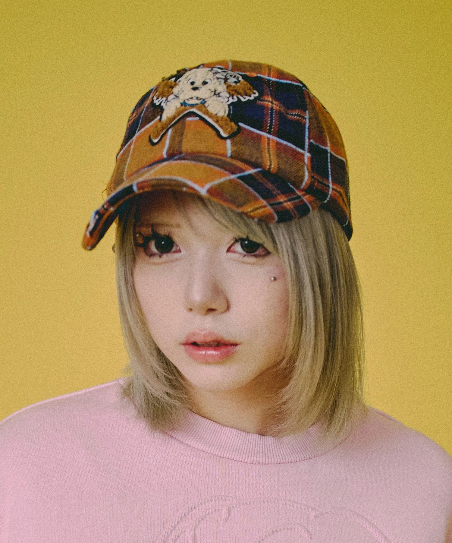 GALFY-ワッペンいっこチェックCAP