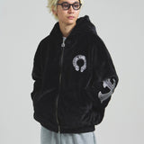 GA CROSS-EMBLEM FUR BLOUSON