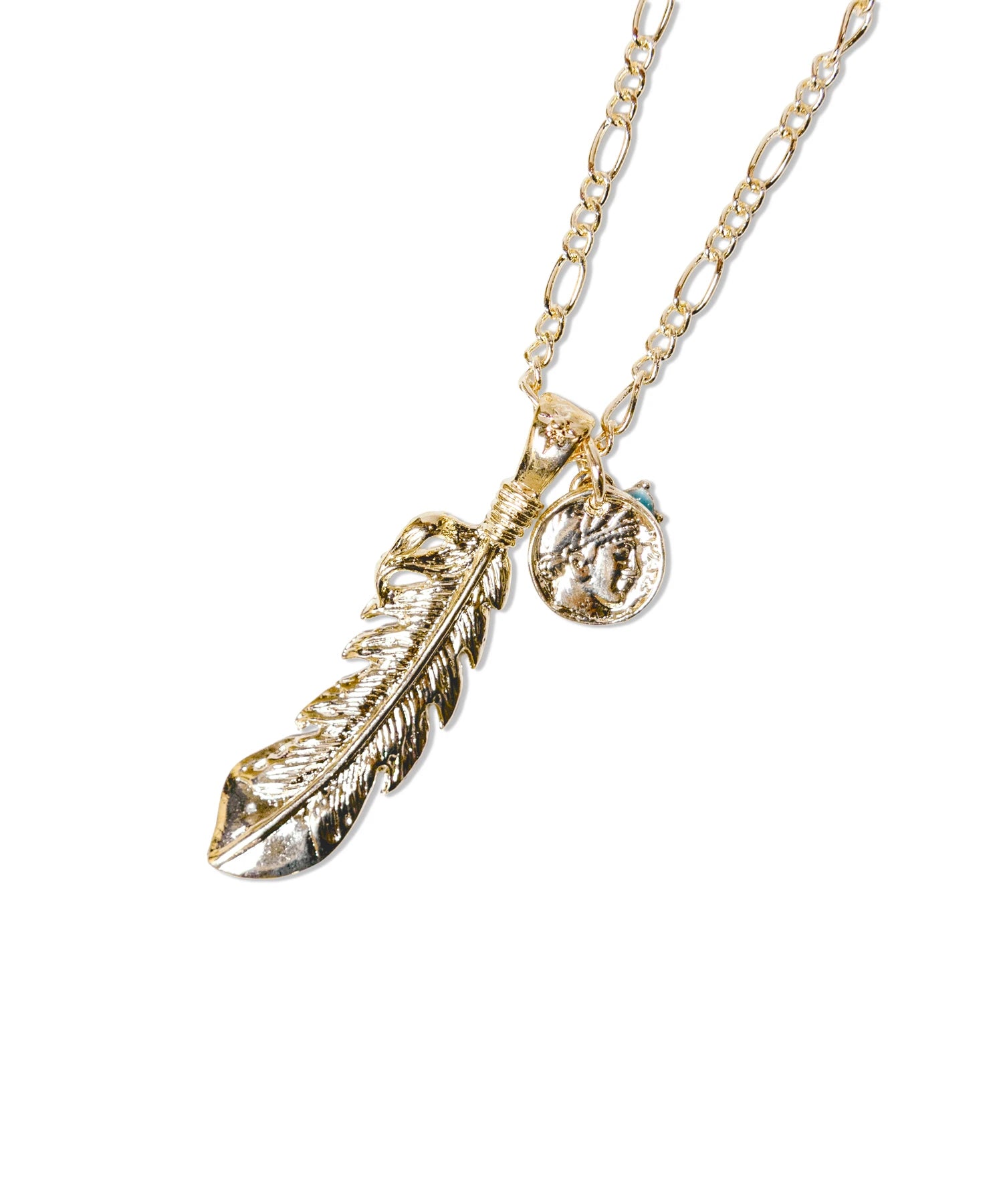 GA AST FEATHER NECKLACE