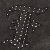 FUBU-Faux Leather Studs Patch Jacket