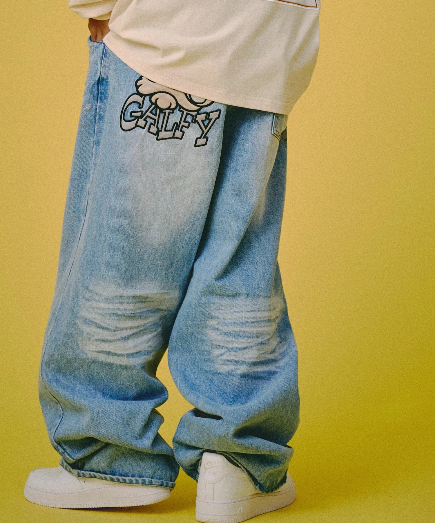 GALFY/ガルフィー ジャラジャラギャル男デニム