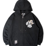 GA×GALFY-安心の背中ロゴのジップパーカー