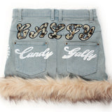 GALFY-ぎゃるちゃんファーデニムミニ