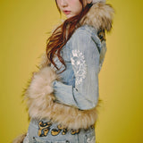 GALFY-ぎゃるちゃんファーデニムJKT