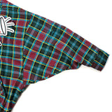 GALFY-ワッペンだらけチェックシャツパーカー