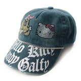 GALFY×KITTY-キラキラデニムキャップ